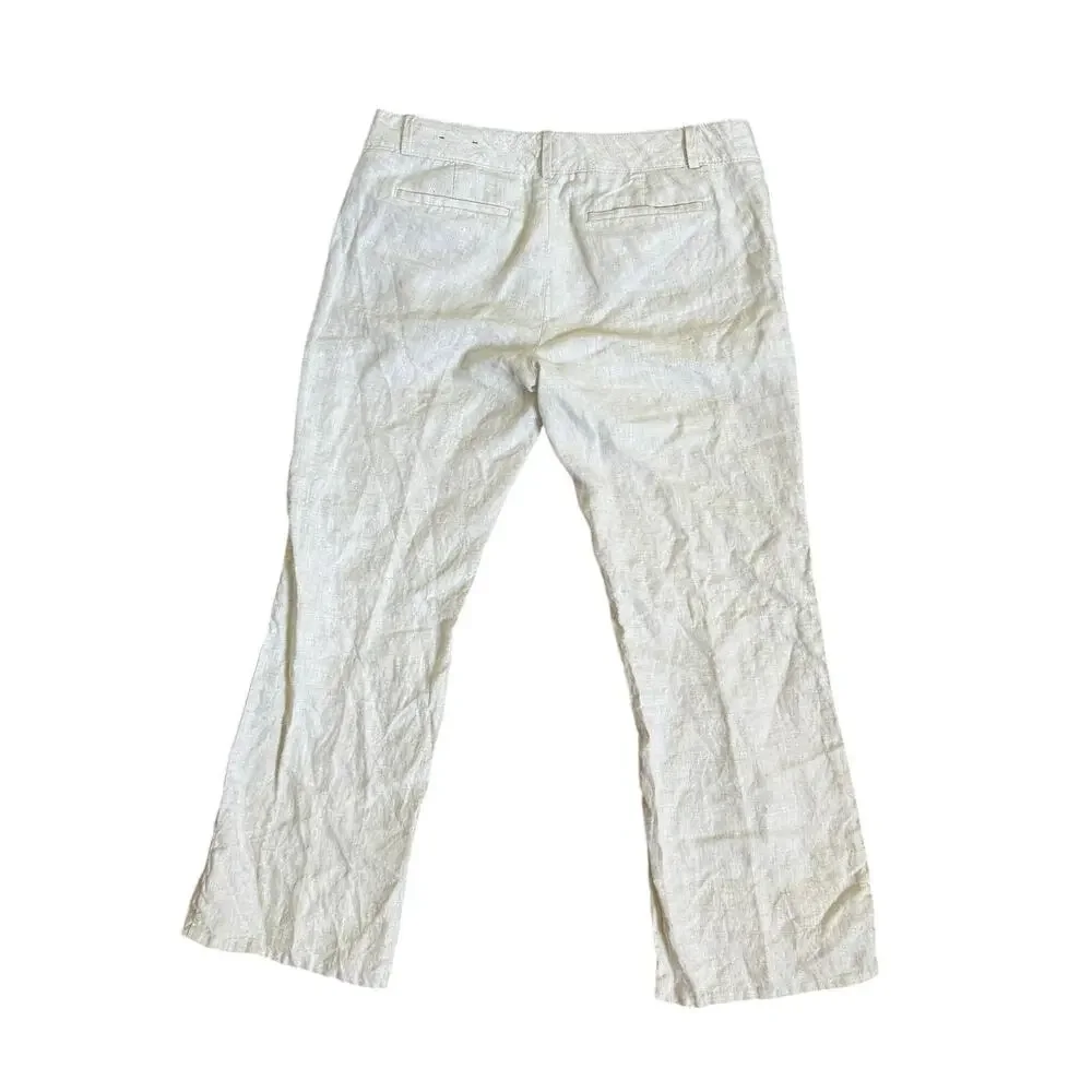 Banana Republic Martin Fit Petite Linen Blend Pants Size 6P 100% Linen